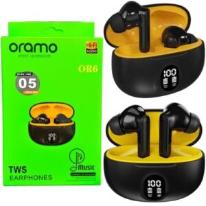 سماعة بلوتوث أورامو Oramo OR6 TWS اللاسلكية - صوت Hi-Fi وشاشة ديجيتال